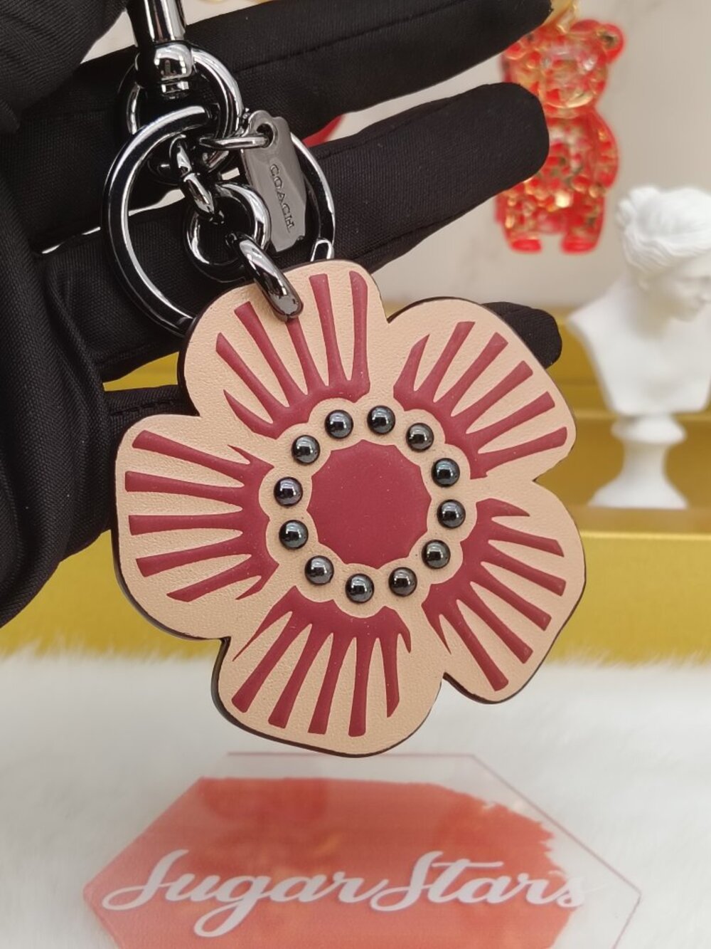 Coach Tea Rose Bag Charm Bag Accessories